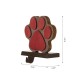 Glitzhome 2PK 6.30"H Wooden/Metal Paw Stocking Holder