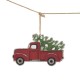 Glitzhome 2pk 72"L Metal Red Truck Garland