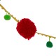 Glitzhome 2pk 96"L Multi Color Pompom Garland