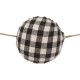 Glitzhome 2pk 72"L Black & White Plaid Fabric Garland