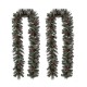 Glitzhome 2pk 9 ft. Pre-Lit Glittered Pine Cone Christmas Garland with Warm White LED Lights