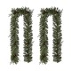 Glitzhome 2pk 9ft Pre-Lit Greenery Pine Cone Christmas Garland with Warm White LED Lights