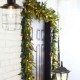 Glitzhome 2pk 9ft Pre-Lit Greenery Pine Cone Christmas Garland with Warm White LED Lights