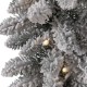Glitzhome 2pk 9ft Pre-Lit Snow Flocked Christmas Garland with Warm White LED Lights