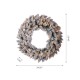 Glitzhome 24"D Pre-Lit Snow Flocked Christmas Wreath and Matched 2pk 9ft Garland Set