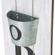 Glitzhome 42"H Wooden Washed White "WELCOME TO OUR PORCH" Porch Sign with Metal Planter