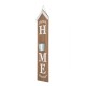 Glitzhome 42"H Wooden Natural "HOME" Porch Sign with Metal Planter