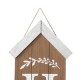 Glitzhome 42"H Wooden Natural "HOME" Porch Sign with Metal Planter