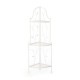 Glitzhome 44.75"H 3-Tiered White Metal Corner Shelf Planter Stand