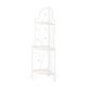 Glitzhome 44.75"H 3-Tiered White Metal Corner Shelf Planter Stand