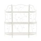 Glitzhome 44.75"H 3-Tiered White Metal Corner Shelf Planter Stand