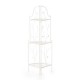 Glitzhome 44.75"H 3-Tiered White Metal Corner Shelf Planter Stand