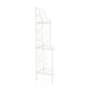 Glitzhome 44.75"H 3-Tiered White Metal Corner Shelf Planter Stand