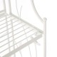 Glitzhome 44.75"H Rectangular 3-Tiered White Metal Shelf Planter Stand