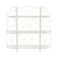Glitzhome 44.75"H Rectangular 3-Tiered White Metal Shelf Planter Stand