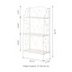 Glitzhome 44.75"H Rectangular 3-Tiered White Metal Shelf Planter Stand