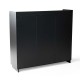 Glitzhome 40.00"L Black Wine Cabinet with Large Tabletop and 2 Glass Doors