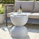 Glitzhome 17.75"H MGO Gray Terrazzo Garden Stool or Planter Stand or Accent Table (Multi-functional)