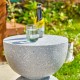 Glitzhome 17.75"H MGO Gray Terrazzo Garden Stool or Planter Stand or Accent Table (Multi-functional)