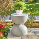 Glitzhome 17.75"H MGO Gray Terrazzo Garden Stool or Planter Stand or Accent Table (Multi-functional)