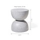 Glitzhome 17.75"H MGO Gray Terrazzo Garden Stool or Planter Stand or Accent Table (Multi-functional)