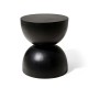 Glitzhome 17.75"H MGO Black Garden Stool or Planter Stand or Accent Table (Multi-functional)