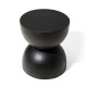 Glitzhome 17.75"H MGO Black Garden Stool or Planter Stand or Accent Table (Multi-functional)