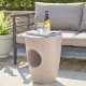 Glitzhome 18"H MGO Sand Terrazzo Garden Stool or Planter Stand or Accent Table (Multi-functional)