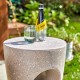 Glitzhome 18"H MGO Sand Terrazzo Garden Stool or Planter Stand or Accent Table (Multi-functional)