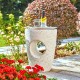 Glitzhome 18"H MGO White Terrazzo Garden Stool or Planter Stand or Accent Table (Multi-functional)