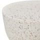 Glitzhome 18"H MGO White Terrazzo Garden Stool or Planter Stand or Accent Table (Multi-functional)