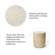 Glitzhome 18.5"H MGO Cream White Grooved Textured Garden Stool or Planter Stand or Accent Table (Multi-functional)