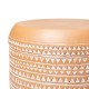 Glitzhome 18.5"H MGO Embossed Texture Terracotta Garden Stool or Planter Stand or Accent Table (Multi-functional)