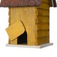 Glitzhome 12"H Retro Yellow Distressed Solid Wood Cottage Birdhouse