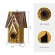 Glitzhome 12"H Retro Yellow Distressed Solid Wood Cottage Birdhouse