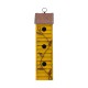 Glitzhome 18"H Oversized Retro Yellow Three-Tiered Distressed Solid Wood Window Shutters Birdhouse