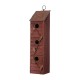 Glitzhome 18"H Oversized Retro Red Three-Tiered Distressed Solid Wood Window Shutters Birdhouse