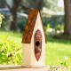 Glitzhome 13.25"H Washed White Distressed Solid Wood Birdhouse