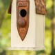 Glitzhome 13.25"H Washed White Distressed Solid Wood Birdhouse