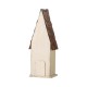 Glitzhome 13.25"H Washed White Distressed Solid Wood Birdhouse