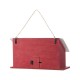 Glitzhome 14"L Washed Red Wood and Metal Birdhouse with Unique Licence Plate Roof