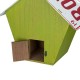 Glitzhome 10.75"L Washed Green Wood and Metal Birdhouse with Unique Licence Plate Roof