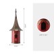 Glitzhome 32"H Farmhouse Retro Red Metal Pagoda Birdhouse with Bronze Roof