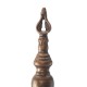 Glitzhome 29.75"H Farmhouse Washed White Distressed Metal Pagoda Birdhouse with Bronze Roof