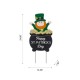 Glitzhome 24"H St. Patrick's Day Lighted Wooden Leprechaun Yard Stake or Wall Décor or Porch Décor (Three Functions)