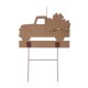 Glitzhome 24"H St. Patrick's Day Wooden & Metal Truck Yard Stake or Wall Décor (Two Functions)