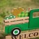 Glitzhome 24"H St. Patrick's Day Wooden & Metal Truck Yard Stake or Wall Décor (Two Functions)