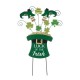 Glitzhome 31.5"H St. Patrick's Day Wooden Leprechaun Belt Yard Stake or Wall Décor (Two Functions)