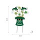 Glitzhome 31.5"H St. Patrick's Day Wooden Leprechaun Belt Yard Stake or Wall Décor (Two Functions)