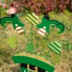 Glitzhome 31.5"H St. Patrick's Day Wooden Leprechaun Belt Yard Stake or Wall Décor (Two Functions)